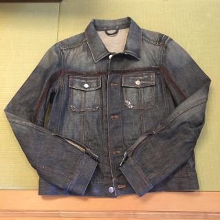 プラダ PRADA 23SS ノーカラー デニムジャケット ブルゾン S 黒