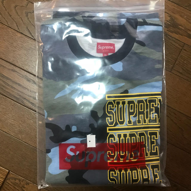 XL Supreme Stacked L/S Top Blue Camo