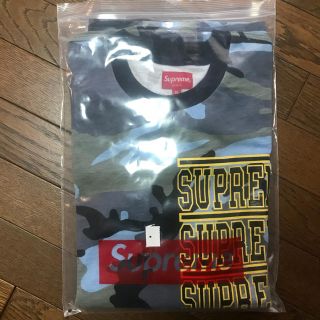 シュプリーム(Supreme)のXL Supreme Stacked L/S Top Blue Camo (Tシャツ/カットソー(七分/長袖))