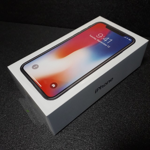 iPhone(アイフォーン)の新品未開封 iPhoneX 64GB simフリー スペースグレイ スマホ/家電/カメラのスマートフォン/携帯電話(スマートフォン本体)の商品写真