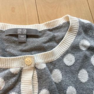 ユニクロ(UNIQLO)のUNIQLO 130 ユニクロドットカーディガン(カーディガン)