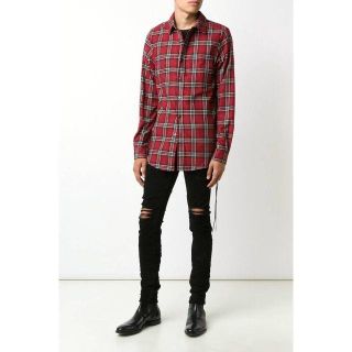 入手困難!AMIRIアミリ LACED PLAID SHIRTS チェックシャツの通販 by