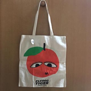 フライングタイガーコペンハーゲン(Flying Tiger Copenhagen)のFlying tiger Copenhagen オレンジ柄肩掛け可トートバッグ(トートバッグ)