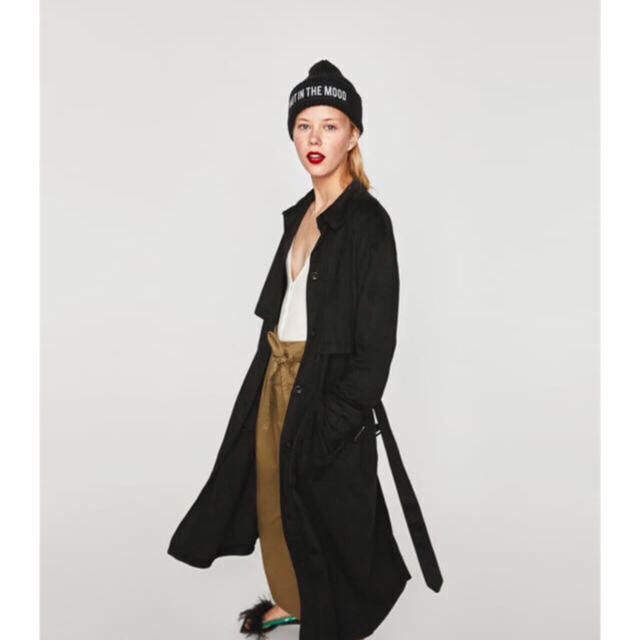 ZARA(ザラ)のZARA 新品 スエードトレンチコート レディースのジャケット/アウター(トレンチコート)の商品写真