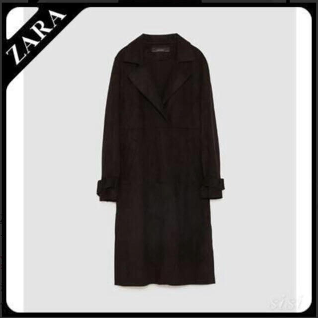 ZARA(ザラ)のZARA 新品 スエードトレンチコート レディースのジャケット/アウター(トレンチコート)の商品写真