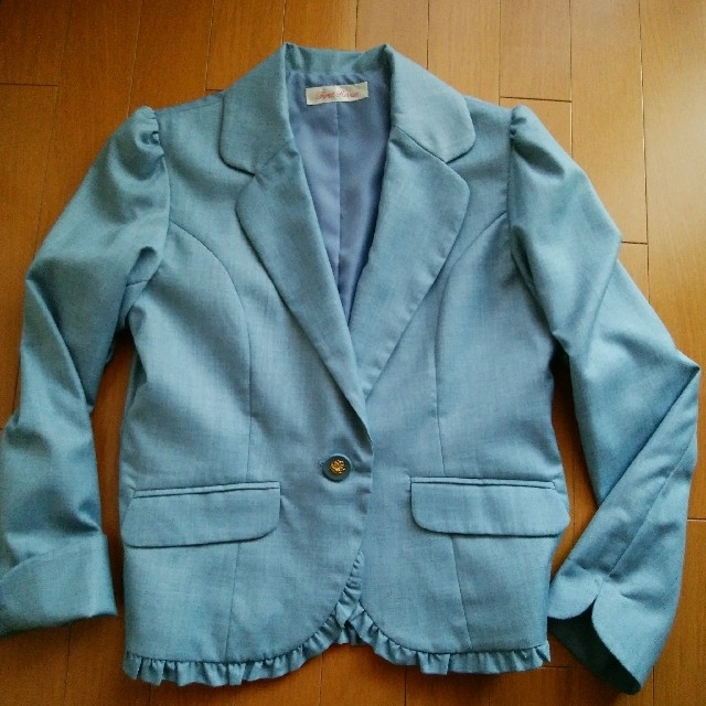 ブルージャケット　M レディースのジャケット/アウター(テーラードジャケット)の商品写真