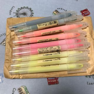 ムジルシリョウヒン(MUJI (無印良品))の無印良品の窓付蛍光ペン(ペン/マーカー)