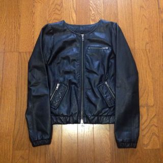 ★niko様専用 ！ 美品 LGM 本革 リアルレザー ライダースジャケット 黒(ライダースジャケット)