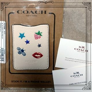 コーチ(COACH)の新品 コーチ ICカード入れ phone wallet🐝蜂(名刺入れ/定期入れ)