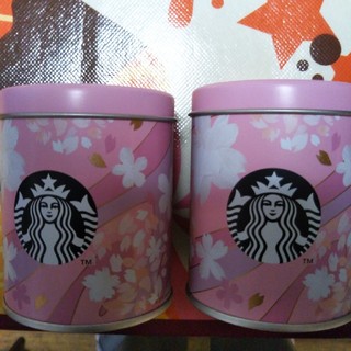 スターバックスコーヒー(Starbucks Coffee)のスターバックス　さくらクランチ　缶のみ2つセット　送料無料(小物入れ)