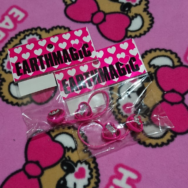 EARTHMAGIC(アースマジック)のマフィーゴムセットピンク キッズ/ベビー/マタニティのこども用ファッション小物(その他)の商品写真