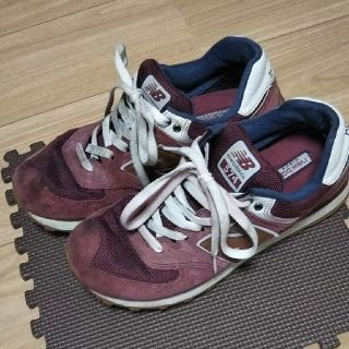 ニューバランス(New Balance)のNB574 靴 ワインレッド 25センチ(スニーカー)