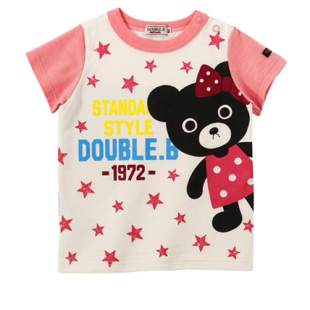 DOUBLE.B(ダブルビー)の【新品】ダブルB B子ちゃん 半袖Tシャツ ピンク 100cm キッズ/ベビー/マタニティのキッズ服女の子用(90cm~)(Tシャツ/カットソー)の商品写真