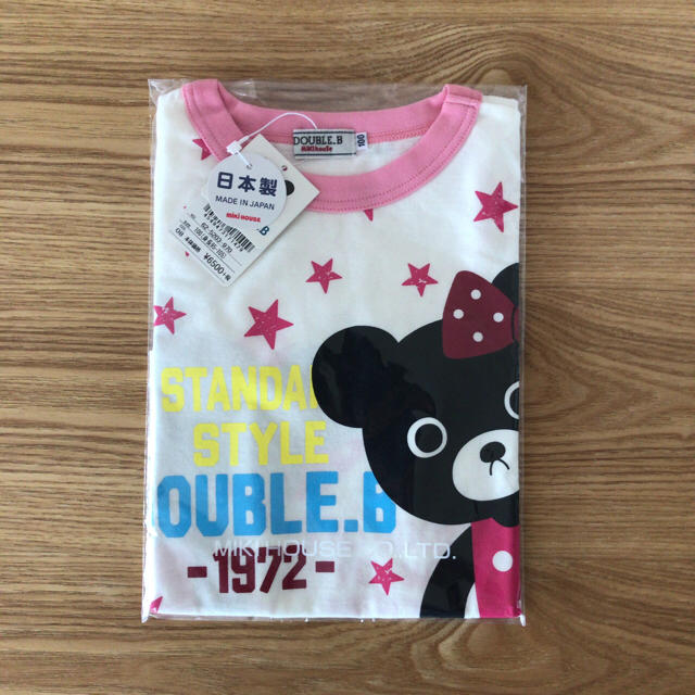 DOUBLE.B(ダブルビー)の【新品】ダブルB B子ちゃん 半袖Tシャツ ピンク 100cm キッズ/ベビー/マタニティのキッズ服女の子用(90cm~)(Tシャツ/カットソー)の商品写真