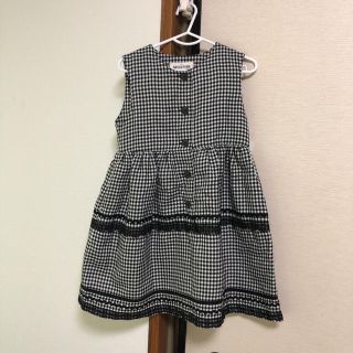 新品#ワンピース#女の子#チェック#フリル#110#入園式#結婚式#子供服(ワンピース)