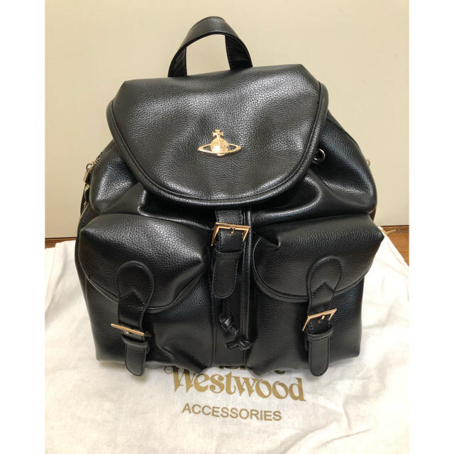 vivienne westwood 新品同様 黒レザーリュック | フリマアプリ ラクマ