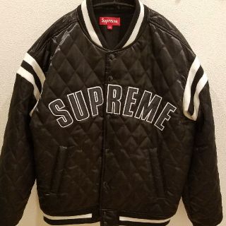 シュプリーム(Supreme)のsupreme quilted satin varsity jacket (スタジャン)