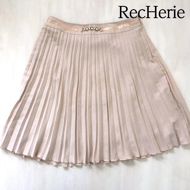 RecHerie(リシェリエ)のかれん様専用♡ビジュー付き♡膝丈プリーツスカート レディースのスカート(ひざ丈スカート)の商品写真