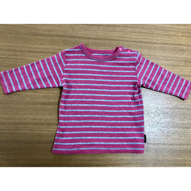 ベルメゾン(ベルメゾン)のボーダー柄 長袖Tシャツ サイズ70  キッズ/ベビー/マタニティのベビー服(~85cm)(Ｔシャツ)の商品写真