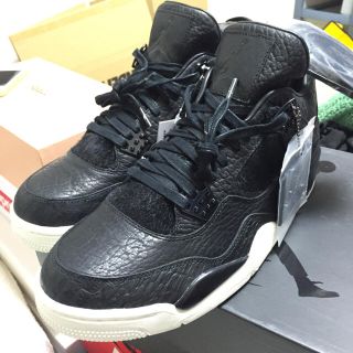 ナイキ(NIKE)の29 AIR JORDAN 4 PREMIUM OG クロコ black cat(スニーカー)