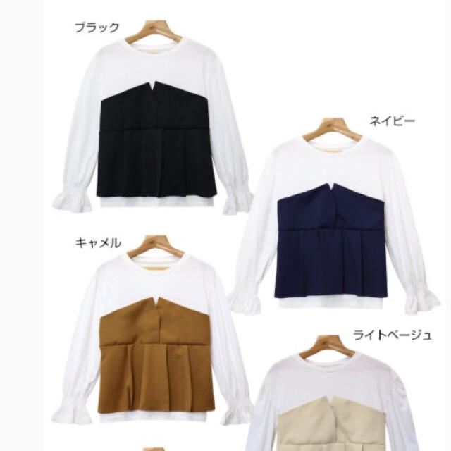 ビスチェ風ドッキングトップス レディースのトップス(Tシャツ(半袖/袖なし))の商品写真