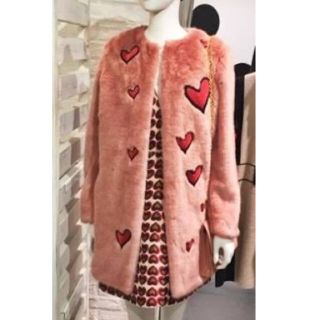 アリスアンドオリビア(Alice+Olivia)の正規品♡Alice＋Olivia♡ハートフェイクファーコート♡S(毛皮/ファーコート)