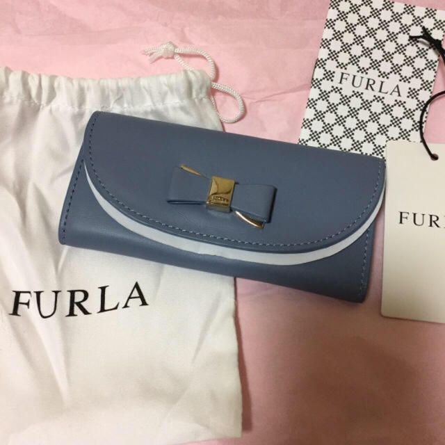 新品 FURLA フルラ 定価13,200円　4連キーケース グリーンベージュ