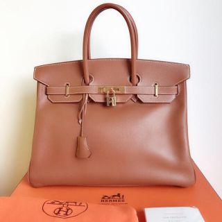 エルメス(Hermes)の①極美品 エルメス  バーキン35cm ゴールド ゴールド金具(ハンドバッグ)