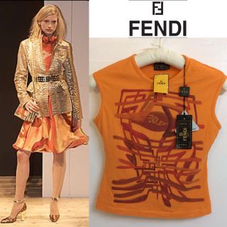 フェンディ(FENDI)のFENDI ROMA VINTAGE フェンディ ITALY製 ポリノースリーブ(カットソー(半袖/袖なし))