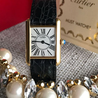 カルティエ(Cartier)の♡希少極美品♡ カルティエ マストタンク オパラン SM Dバックル 腕時計(腕時計)