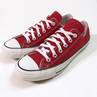 コンバース(CONVERSE)の美品24.5converse コンバース オールスター 100 OX 赤T255(スニーカー)