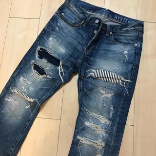 ヒステリックグラマー(HYSTERIC GLAMOUR)のHYSTERIC GLAMOUR RSM加工デニム 29インチ 木村拓哉キムタク(デニム/ジーンズ)