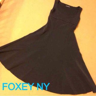 フォクシー(FOXEY)のフォクシーNY ブラックワンピース(ひざ丈ワンピース)