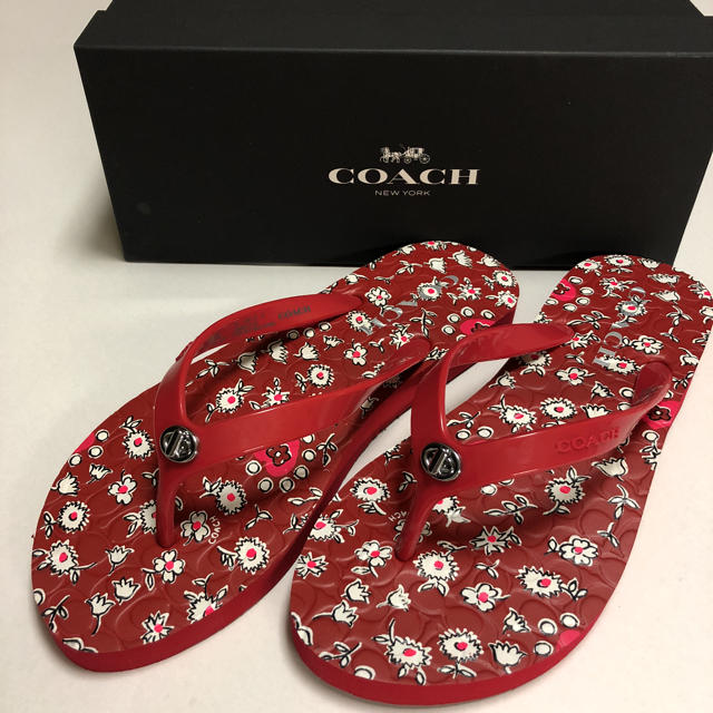 COACH(コーチ)の 新品  COACH  ビーチサンダル  7  24.5㎝ レディースの靴/シューズ(ビーチサンダル)の商品写真