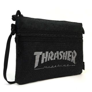 スラッシャー(THRASHER)の【THRASHER】サコッシュショルダー［BK/WH(メッシュ)］(ショルダーバッグ)