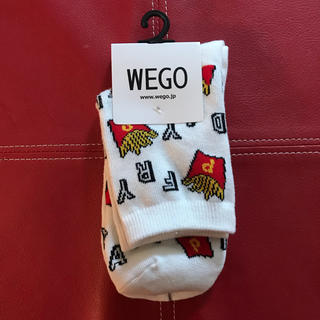 ウィゴー(WEGO)のポテト 靴下 ホワイト 白 レッド 赤 イエロー 黄(ソックス)