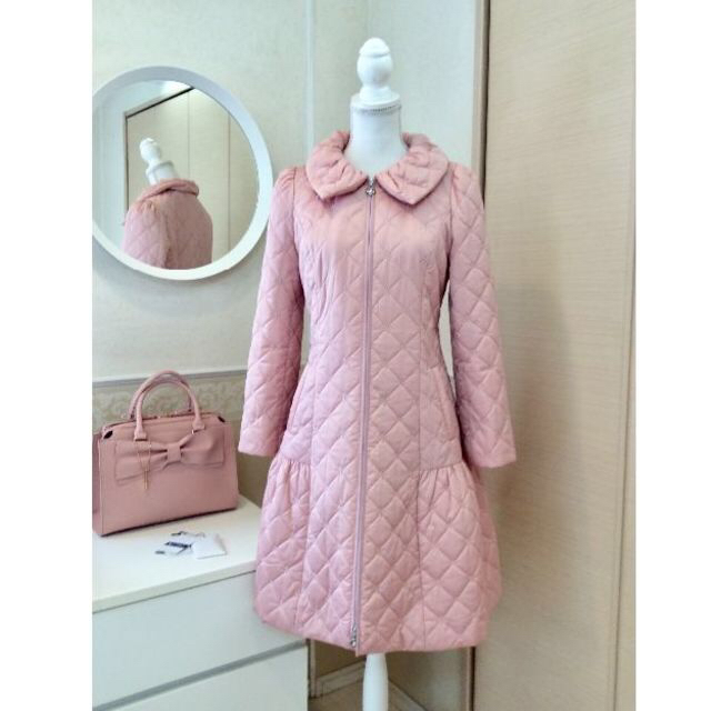 エムズグレイシー❤中綿入りキルティング刺繍コート 38サイズ　ピンク系