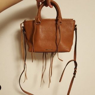 レベッカミンコフ(Rebecca Minkoff)の美品タグありレベッカミンコフ☆フリンジバッグ☆キャメル(ショルダーバッグ)