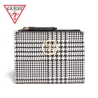 ゲス(GUESS)の【新品・タグ付】GUESS 折りたたみ 千鳥格子 ミニ財布 スモールウォレット(財布)