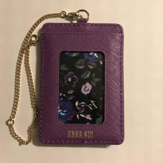 アナスイ(ANNA SUI)のANNA SUI パスケース 鮮やか紫 蝶々！(パスケース/IDカードホルダー)