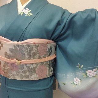 正絹 訪問着 セット【落款入り 金彩友禅】〈美品〉(着物)