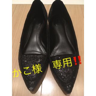 チャールズアンドキース(Charles and Keith)の黒フラットシューズ(ハイヒール/パンプス)