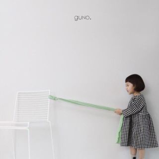 guno*ギンガムチェックワンピース*ブラック 黒*M(ワンピース)