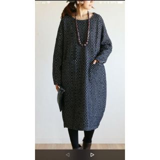 カワイイ(cawaii)の新品 コクーンワンピースドット  c a w a i i(ひざ丈ワンピース)