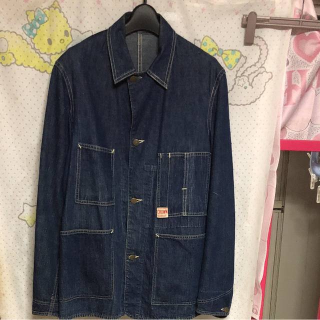 40-50sオリジナル CROWN デニム カバーオール 濃紺 ビンテージの通販