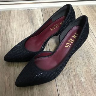 デュラス(DURAS)のDURAS デザインヒールパンプス 23.5cm(ハイヒール/パンプス)