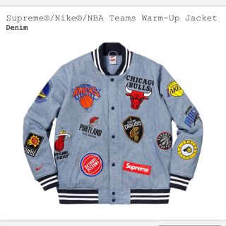 シュプリーム(Supreme)のS Supreme Nike NBA teams warm up jacket (Gジャン/デニムジャケット)