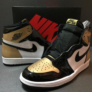 ナイキ(NIKE)の黒タグ 28 NIKE AIR JORDAN 1 GOLD TOE ゴールド(スニーカー)