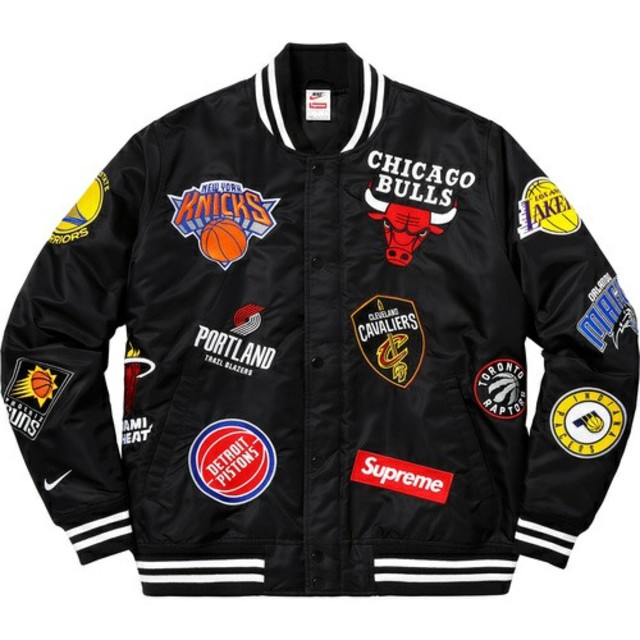 黒 L Supreme Nike NBA jacket ブラック black