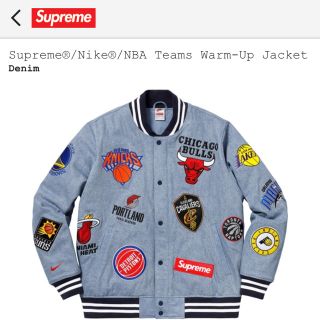 シュプリーム(Supreme)のsupreme NBA Denim Warm-Up Jacket(Gジャン/デニムジャケット)